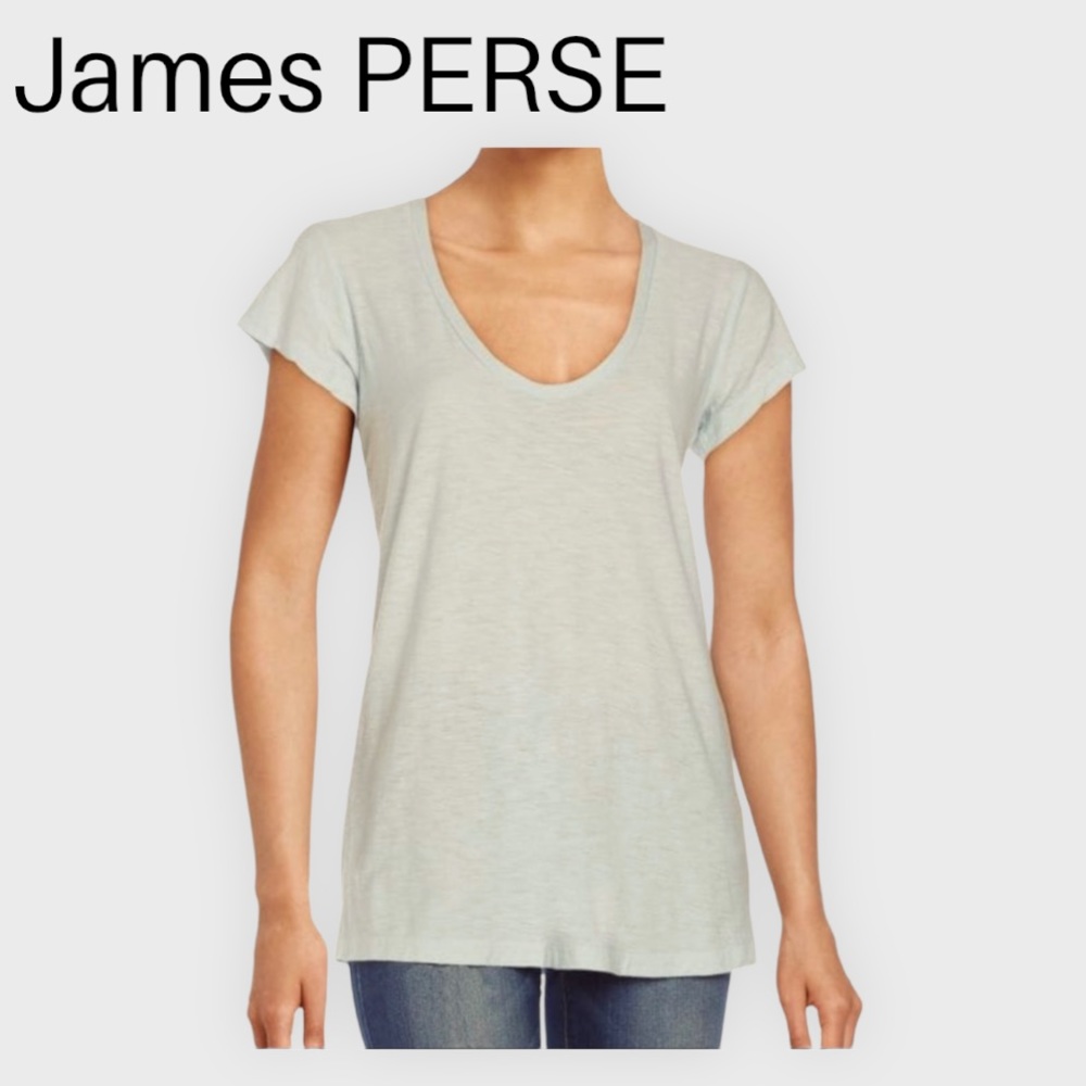 JAMES PERSE Short Sleeve Boatneck Tee size 1 (small)